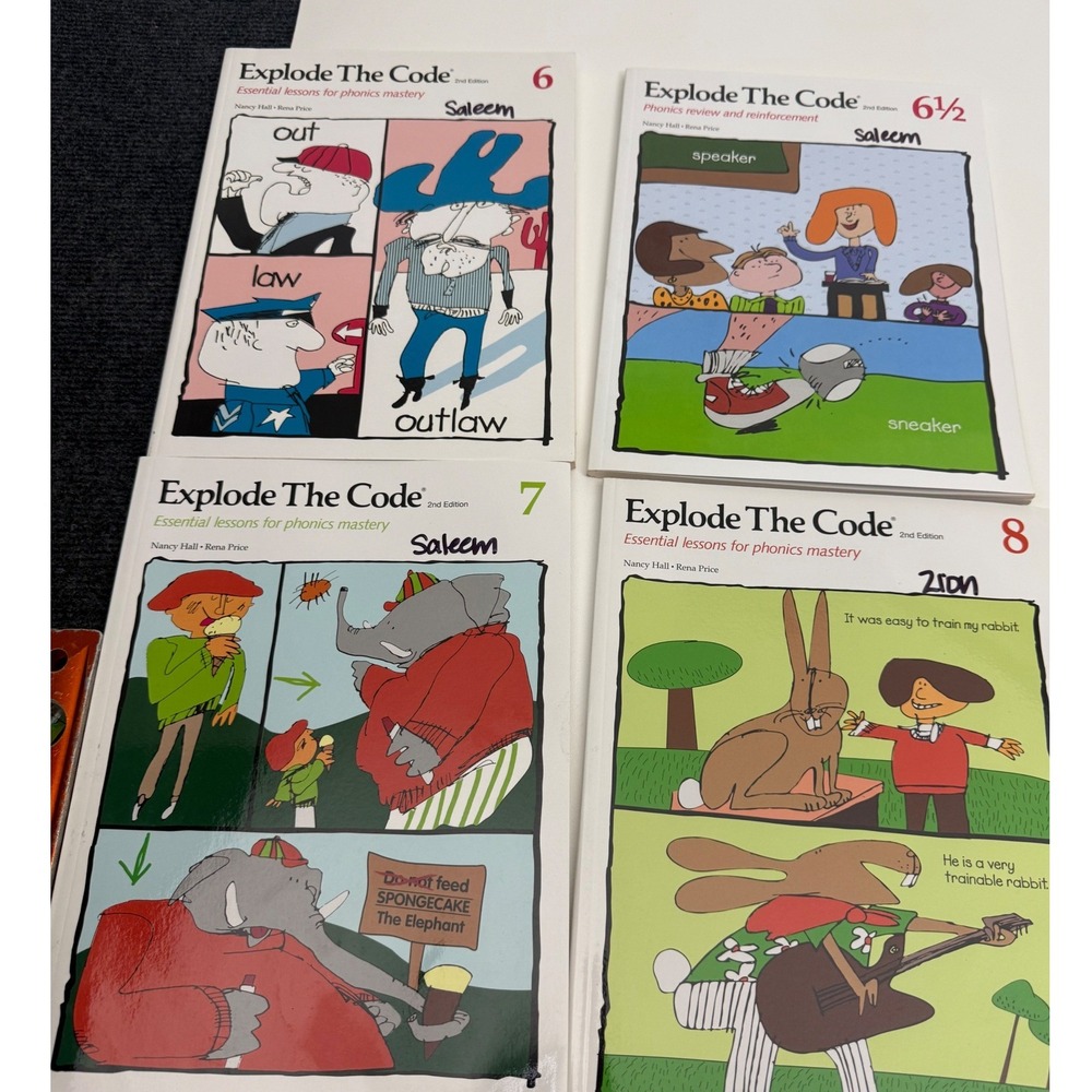 Explode The Code Phonics Mastery Workbooks Books 6 6.5 7 8 2nd Edition Set